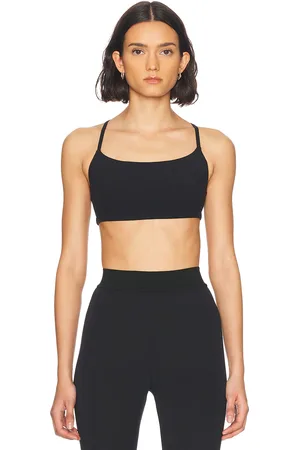 YEAR OF OURS Studio Racer Sports Bra in Black - Black. Size L (also in M, S, XS).
