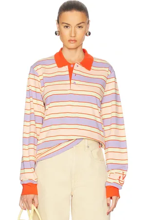 J.W.Anderson Long Sleeve Polo Top in Pink & Multi - Pink. Size L (also in XS).