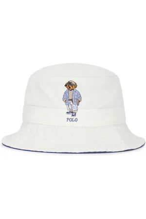 Ralph Lauren Chino Loft Bear Bucket Hat in Clubhouse Cream - Cream. Size L/XL (also in ).