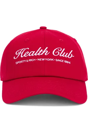 Sporty & Rich Plaza Hat in Crimson - Red. Size all.
