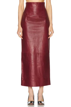 Khaite Loxley Skirt in Oxblood - Wine. Size 4 (also in ).