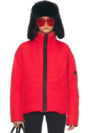 CHANEL Quilted Puffer Jacket in Red - Red. Size 40 (also in ).