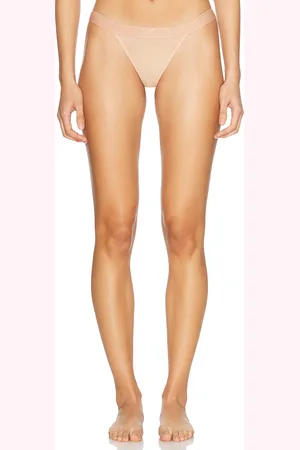 NEGATIVE UNDERWEAR Sieve Thong in Buff - Nude. Size L (also in S, XL, XS).