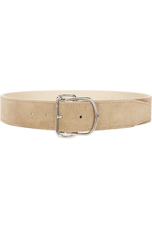 Totême Swirl Suede Belt in Desert - Tan. Size 70 (also in ).