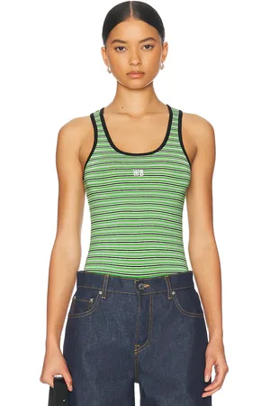WALES BONNER Sonic Vest in Green - Green. Size L (also in M, S, XS).