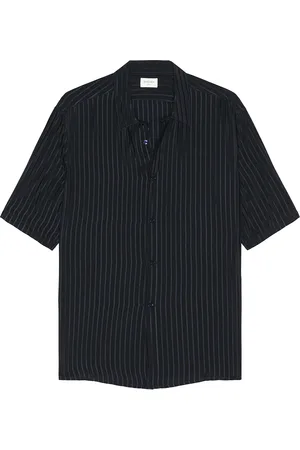 Saint Laurent Short Sleeve Shirt in Bleu Nuit - Navy. Size 37 (also in 38, 39, 41).