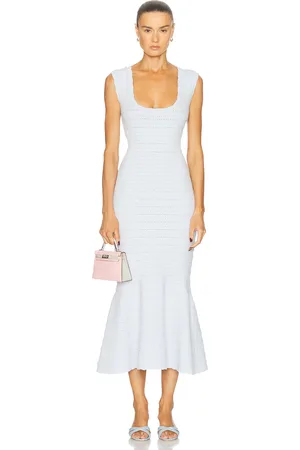LOVESHACKFANCY Leigh Dress in Morning Sky - Blue. Size L (also in XL).
