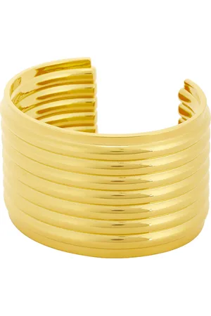 Saint Laurent Cuff Bracelet in Dore - Metallic Gold. Size L (also in ).
