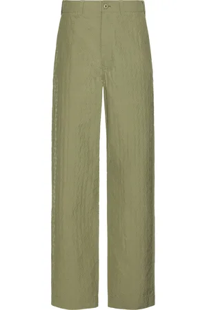 Givenchy Monogram 72 Techno Cloque Pants in Almond Green - Sage. Size 46 (also in 48, 50, 52).