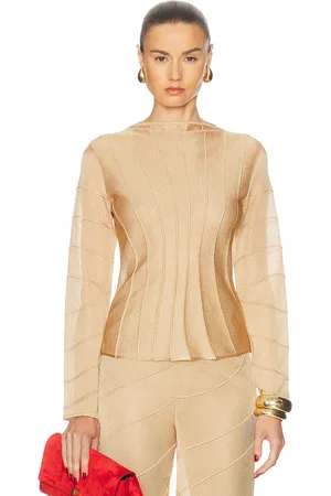 Cult Gaia Avril Knit Top in Tierra - Neutral. Size S (also in XS).