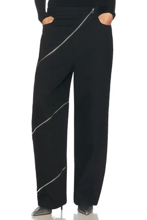 Alaïa Spiral Wide Leg in Noir - Black. Size 34 (also in 36).