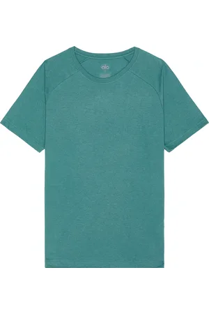 alo The Triumph Crew Neck Tee in Winter Ivy - Slate. Size L (also in M).