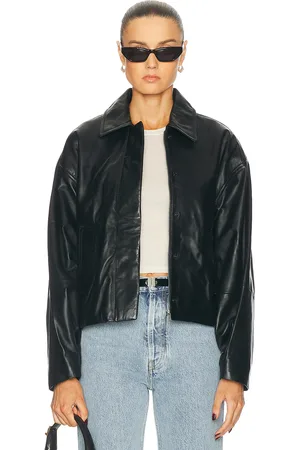 Simkhai Everli Cropped Jacket in Black - Black. Size M (also in S).