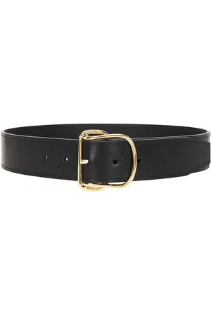Totême Swirl Leather Belt in Black - Black. Size 70 (also in 80, 90).