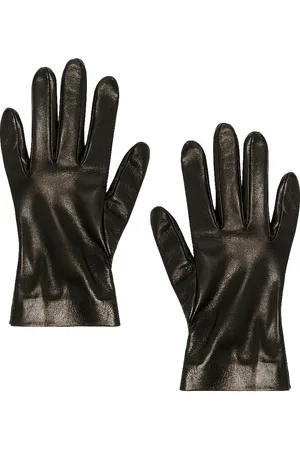 Saint Laurent Leather Gloves in Black - Black. Size 8 (also in ).