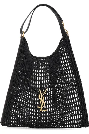 Saint Laurent Raffia Bag in Nero - Black. Size all.