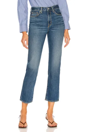 NILI LOTAN Straight Leg in Classic Wash - Denim-Medium. Size 24 (also in ).