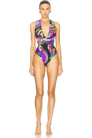 Emilio Pucci One Piece Swimsuit in Viola & Rosso - Purple. Size M (also in ).