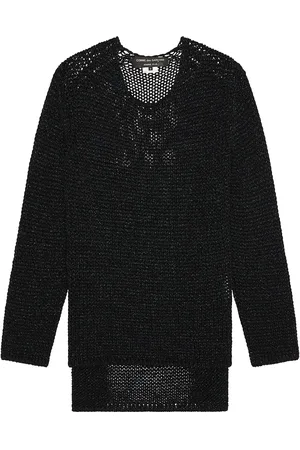 Comme des Garçons Lily Yarn Jersey Top in Black - Black. Size L (also in M, XL).