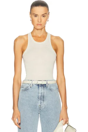 ÉTERNE Ryder Cashmere Tank Top in Bone - White. Size L/XL (also in M/L).