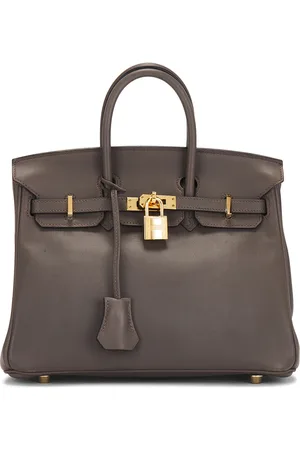 Hermès Veau Swift Birkin 25 Handbag in Etain - Grey. Size all.