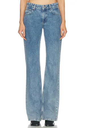 Moschino Wide Leg in Multi Blue - Denim-Medium. Size 24 (also in ).