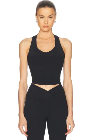 YEAR OF OURS Slope Tank Top in Black - Black. Size L (also in M, S, XS).
