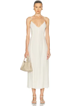 EAVES Imani Maxi Dress in Ivory - Ivory. Size L (also in M, XL).