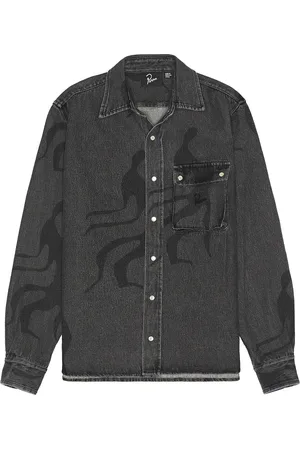 By Parra The Stalkers Shirt in Washed Grey - Charcoal. Size L (also in S, XL/1X).