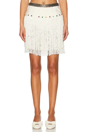 BODE Raffle Skirt in Cream Multi - Cream. Size 0 (also in 2, 6).