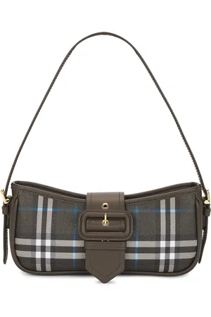 Burberry Sling Bag in Snug Ip Check - Brown,Olive. Size all.