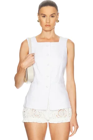 POSSE Rio Vest in Ivory - White. Size L (also in M, S, XL, XS).