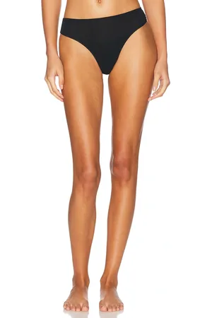 NEGATIVE UNDERWEAR Cloud Cotton Thong 3-pack in Black - Black. Size M/L (also in XL/XXL, XS/S).