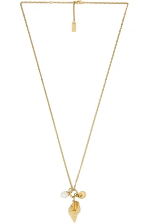 Chloé Shell Necklace in Vintage Gold - Metallic Gold. Size all.