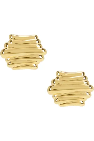 Khaite Crema Earrings in Gold - Metallic Gold. Size all.