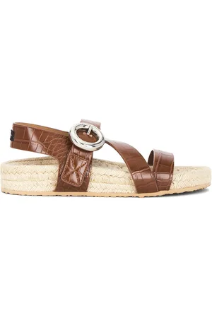 Stella McCartney Gaia Cocco Alter Reptile Sandal in Brown - Brown. Size 36 (also in 37, 38, 39, 40, 41).