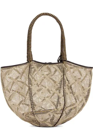 Bottega Veneta Fishnet Bag in Beige Fondant Champagne & Muse Brass - Beige. Size all.