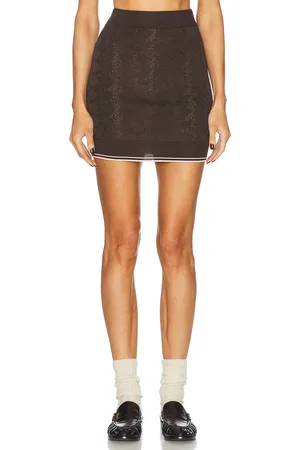 AMIRI Mini Skirt in Brown - Chocolate. Size M (also in S, XS).