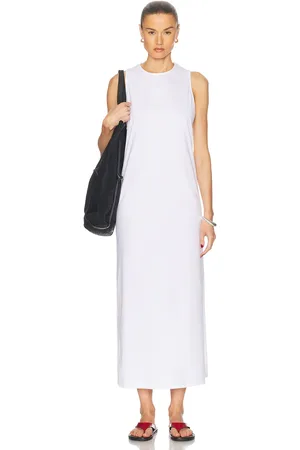 Loulou de Saison Rayna Dress in White - White. Size L (also in M, S, XS).