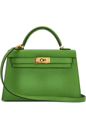Hermès Epsom Kelly 20 Handbag in Vert Yucca - Green. Size all.