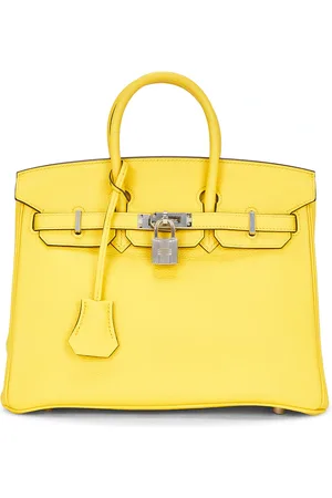 Hermès Taurillon Clemence Birkin 25 Handbag in Jaune de Naple - Yellow. Size all.