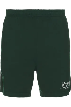 Sporty & Rich NY 94 Gym Short in Forest - Green. Size L (also in M, S, XL/1X).