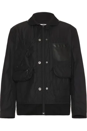 JUNYA WATANABE Oxford And Polyester Matte Cloth Bagjack Jacket in Black - Black. Size L (also in M).