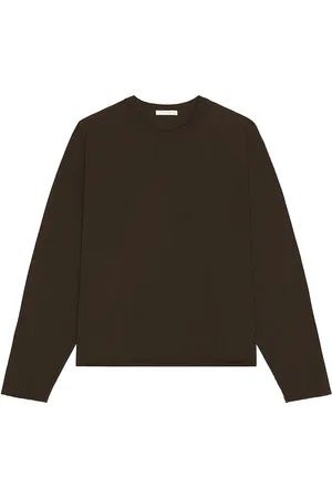 The Row Jameson Long Sleeve Tee in Dark Coffee - Brown. Size L (also in XL/1X).