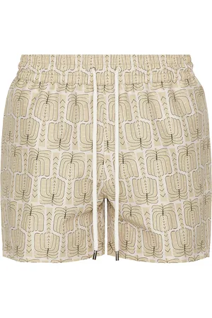 Frescobol Carioca Rio Swim Short in Dried Moss - Beige. Size L (also in ).