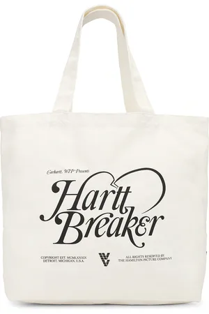 Carhartt Canvas Graphic Large Tote in Harttbreaker Print & Wax - White. Size all.