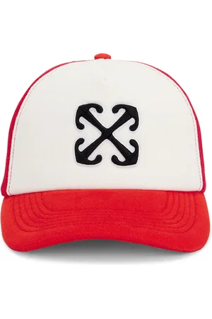 OFF-WHITE Arrow Trucker Hat in Brick Red - Red. Size all.