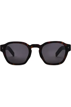 Prada Round Frame Sunglasses in Brown Tortoise in Tartaruga - Brown. Size all.