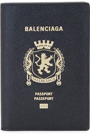 Balenciaga Passport Holder Wallet in Black - Black. Size all.