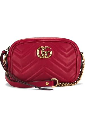 Gucci Mini GG Marmont Shoulder Bag in Red - Red. Size all.